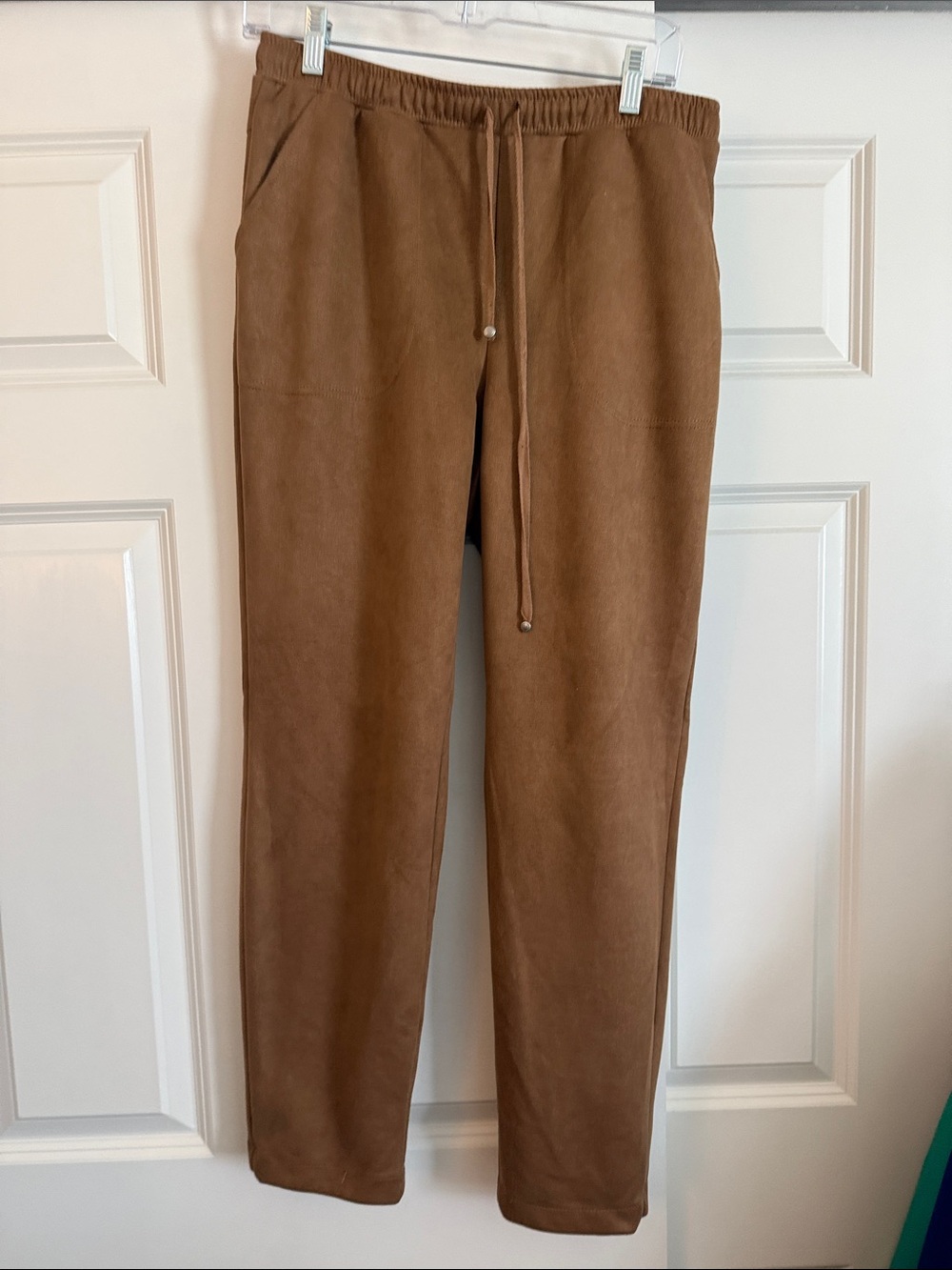 Max Studio Women's Straight-Leg Drawstring Pants in Brown